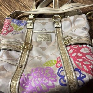 Flower coach purse. Like new